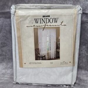 Sears Window Viewpoints Tailored Curtain‎ Panel  Lily 54x84 Winter White